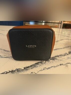 Lanvin Parfums Zip Around make-up Pouch Square Clutch Bag - New